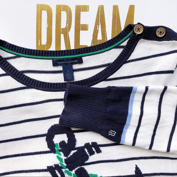 💙HP💙 TOMMY HILFIGER Anchor Stripes Sweater | Sz M - Picture 4 of 6